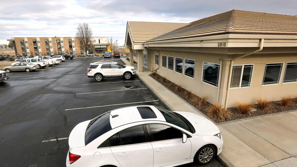 The Columbia Basin College Board of Trustees recently agreed to spend up to $2 million to buy this office building next to the college’s Sunhawk residence hall in Pasco.