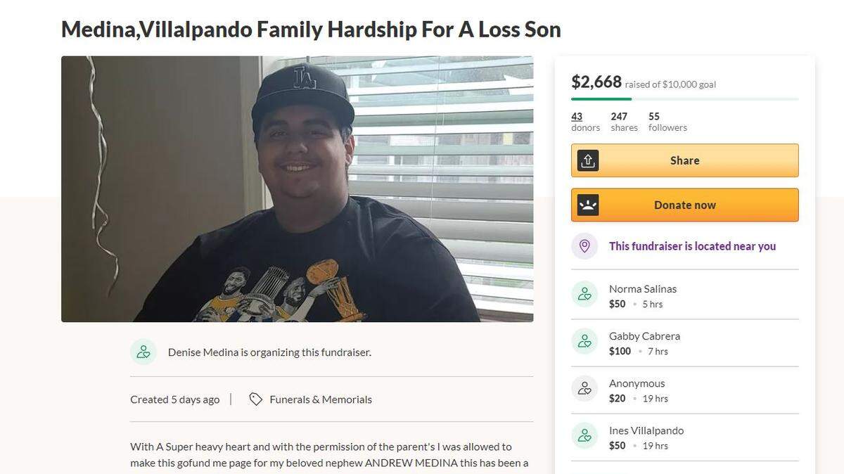 Andrew Medina, a Pasco teen, died on Oct. 22 after contracting COVID.