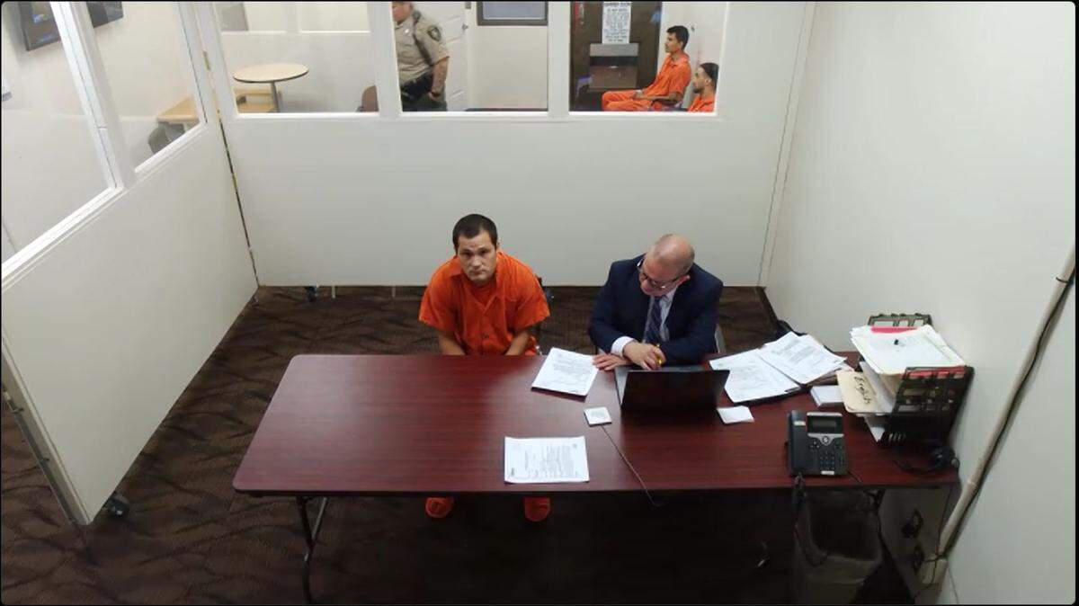 Justin William Hughes appeared in Franklin Superior Court. He is accused of carrying out a pattern of stalking and harassment of two Vancouver, Wash., women.