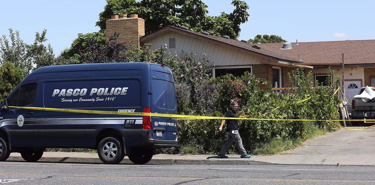 Pasco police are investigating are a woman was shot to death inside a Marie Street home early Wednesday . Officers were called about 2:30 a.m. to the 1800 block of West Marie Street after a woman was shot at least once inside a detached garage that had been converted into an apartment, according to dispatch reports.