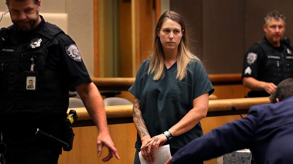 Shanna Lee Gardner makes her initial appearance in Benton County Superior Court Friday afternoon after police and federal agents arrested at her house in West Richland. Florida investigators say she was part of an elaborate plot to kill her ex-husband.