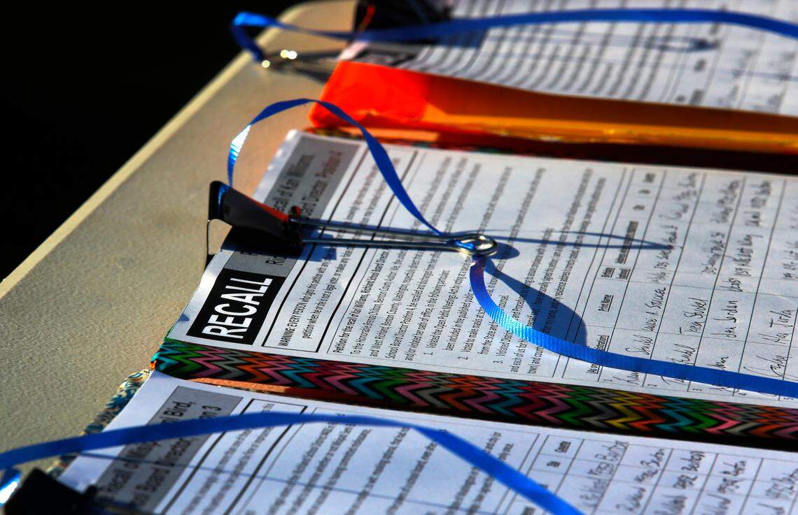 Richland School District residents have three petitions to sign in the recall drive of three Richland School Board members.