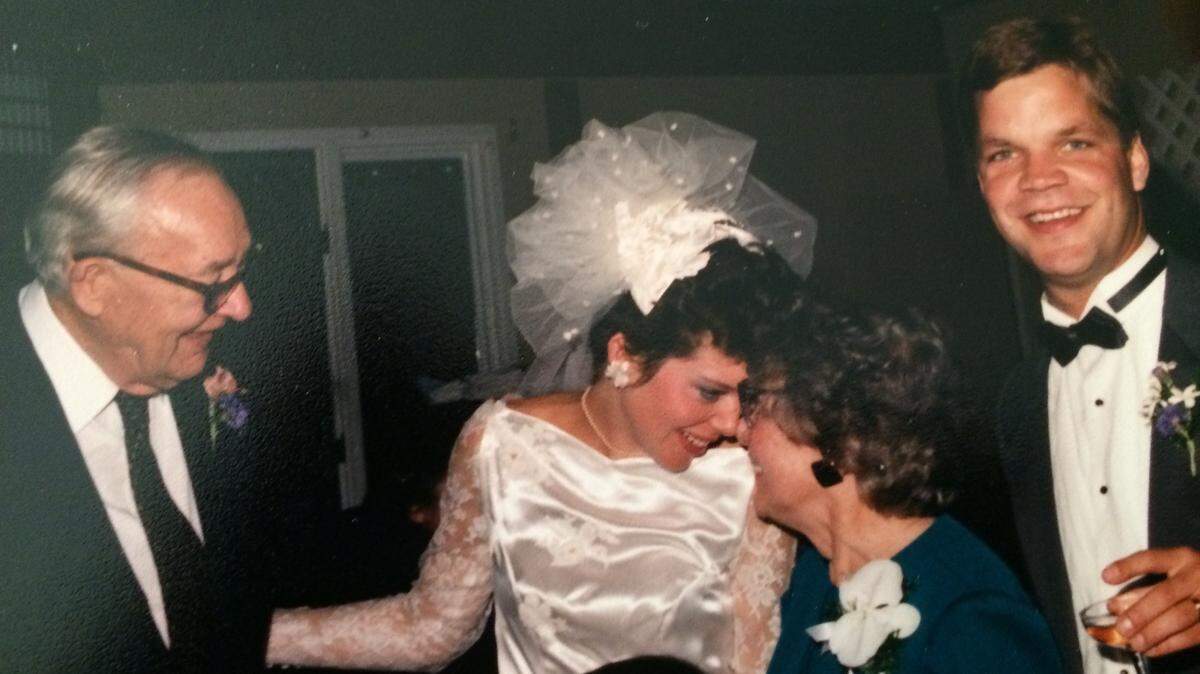 Stacy Hall shares a special moment with her 'Grammy' at the 1988 wedding.