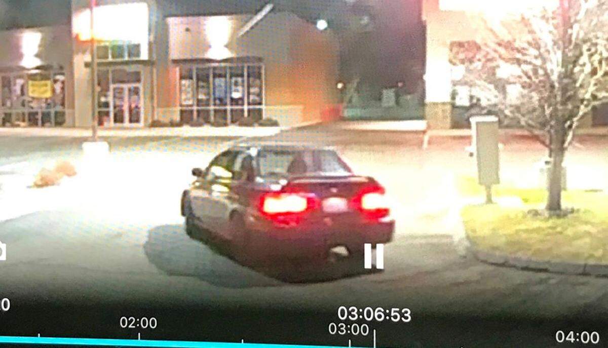 Security video footage of a dark Honda Accord was taken earlier this week when suspects broke into five Tri-Cities coffee stands.