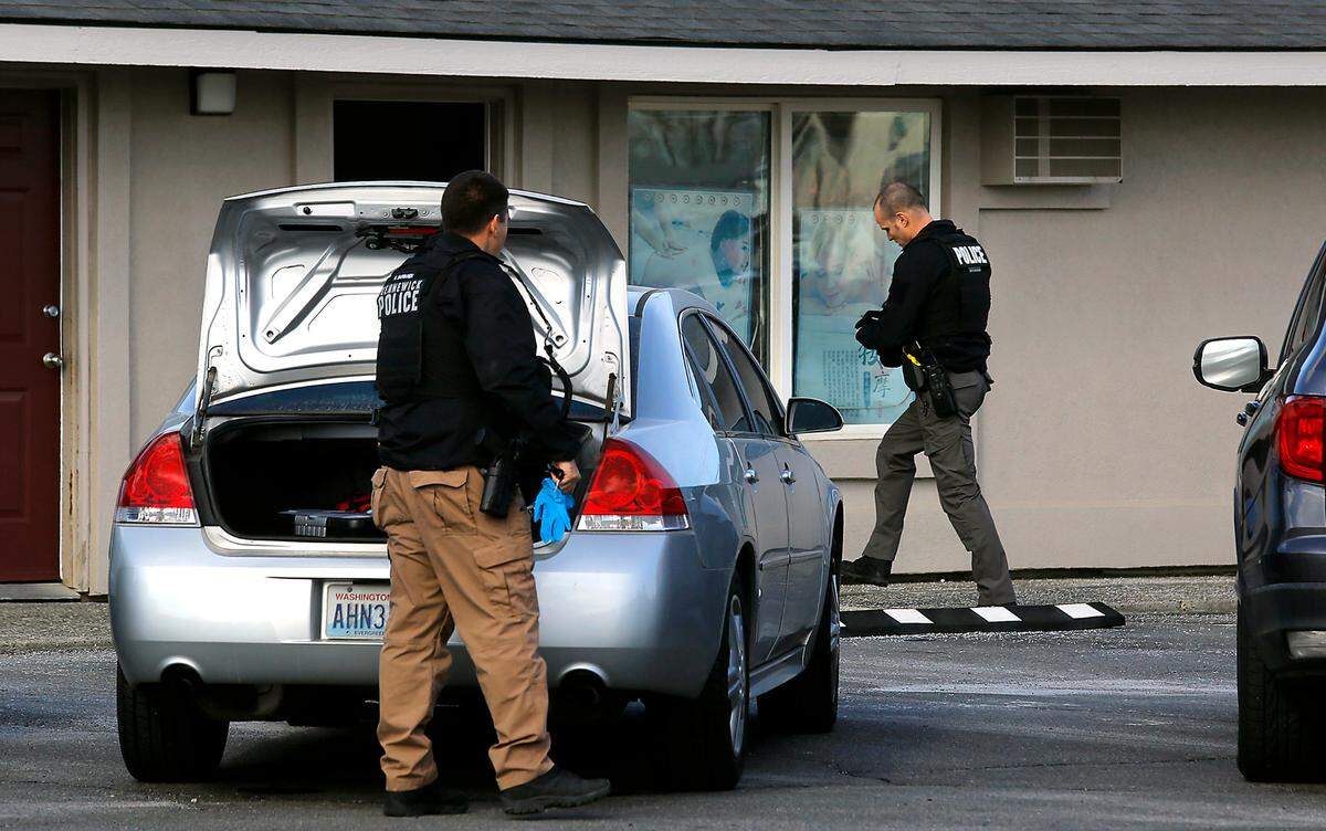 Kennewick police helped federal agents search a massage business in Kennewick as part of a series of raids across Washington state focused on sex trafficking.