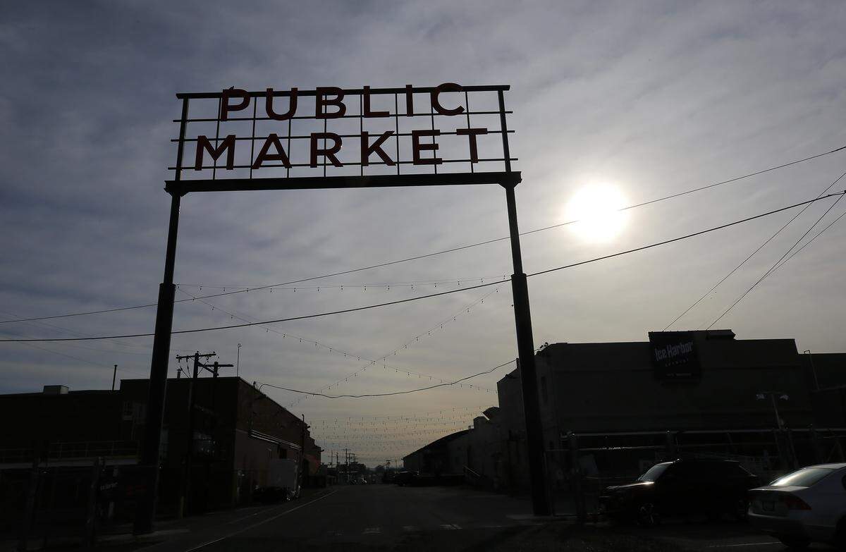 The Public Market at Columbia River Warehouse sign at 10 E. Bruneau Ave. in downtown Kennewick.