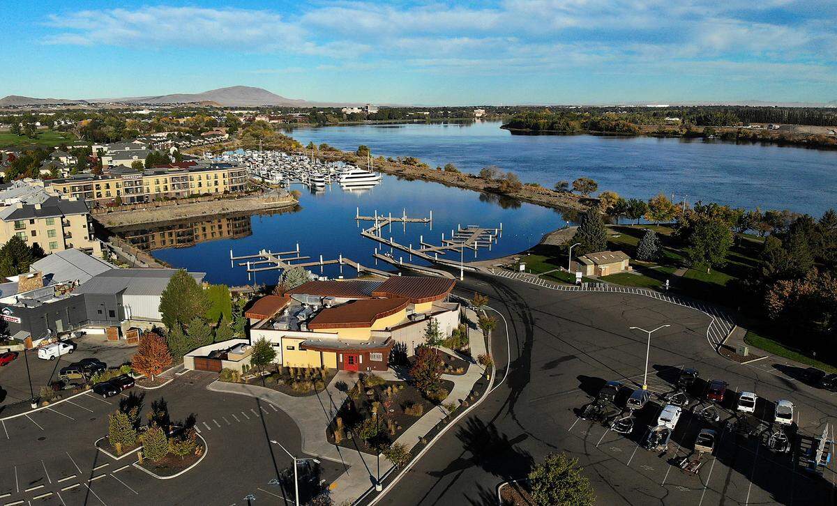 Columbia Point Marina Park boat launch area on the Columbia River in Richland.