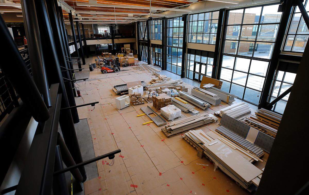 The west Pasco school has a large atrium area.