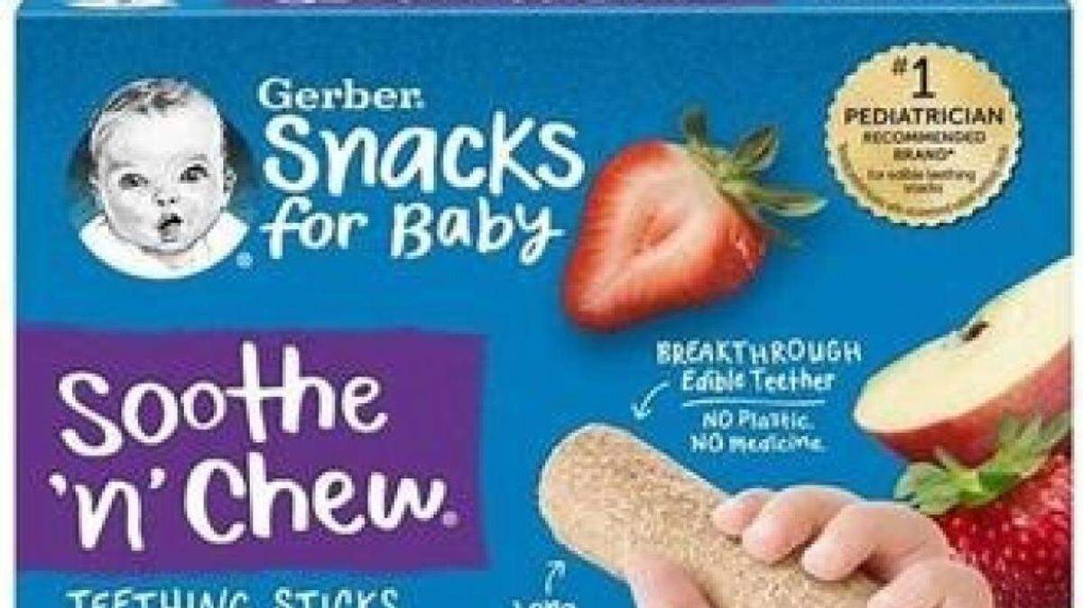 All batches of Gerber edible teething sticks have been recalled.