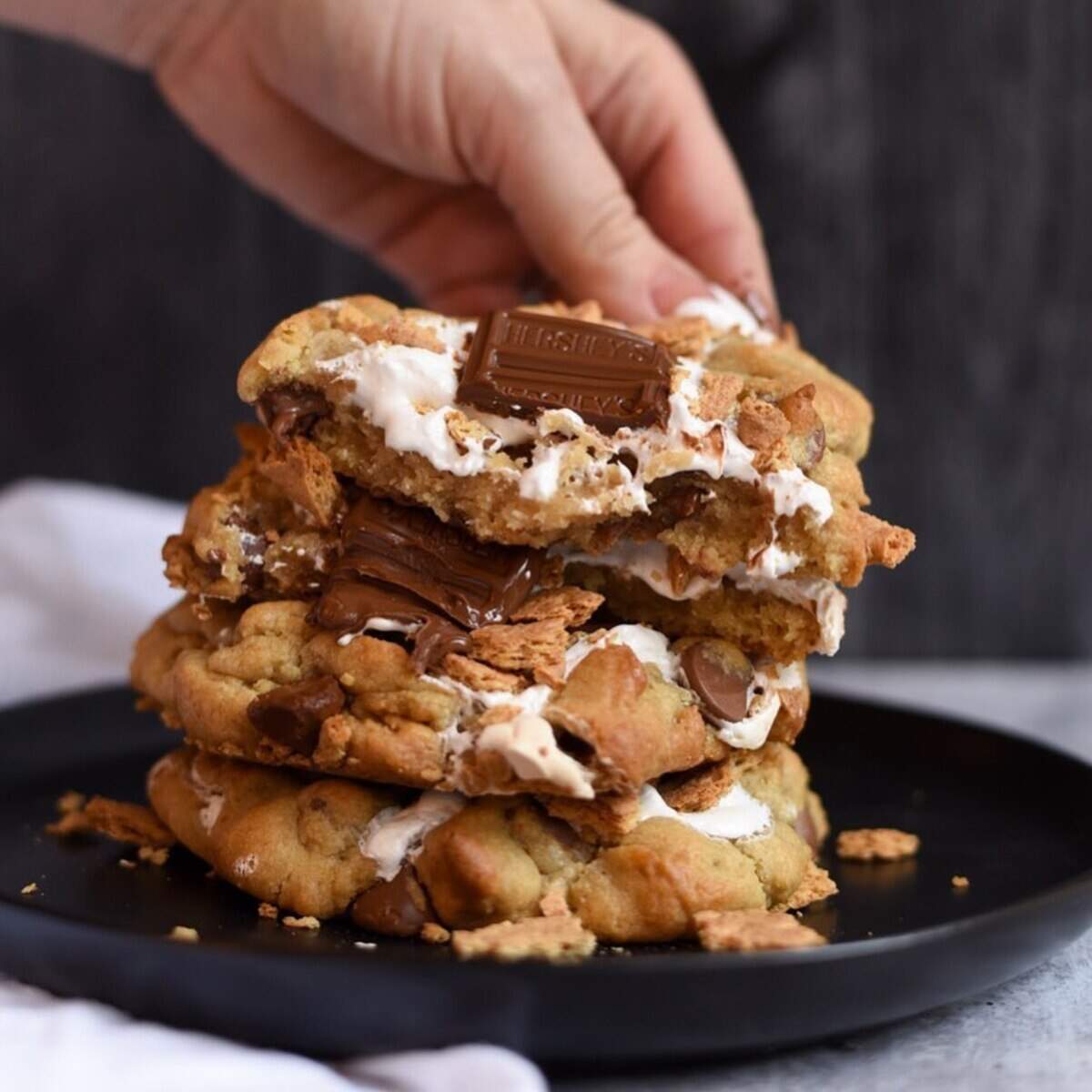 Our Cookie House has a storefront featuring a dozen staple cookie flavors with rotating specials including this s’more cookie.