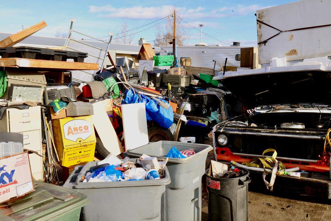 The city of Richland previously paid a company to remove three trailers full of debris from the right of way in front of a Pullen Street home.