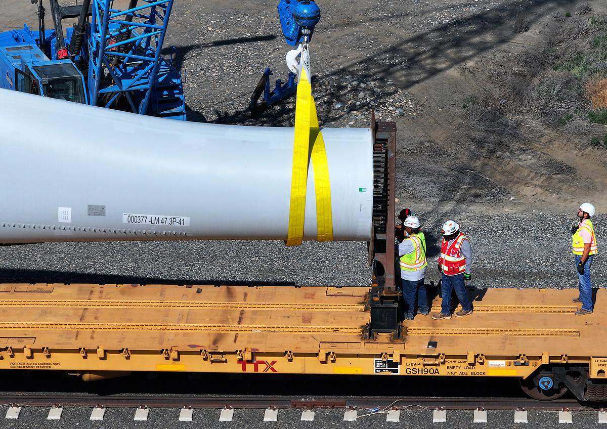 A Wyoming company that hauls oversized loads, including the wind turbine blades, is using the Port of Pasco as the staging ground.