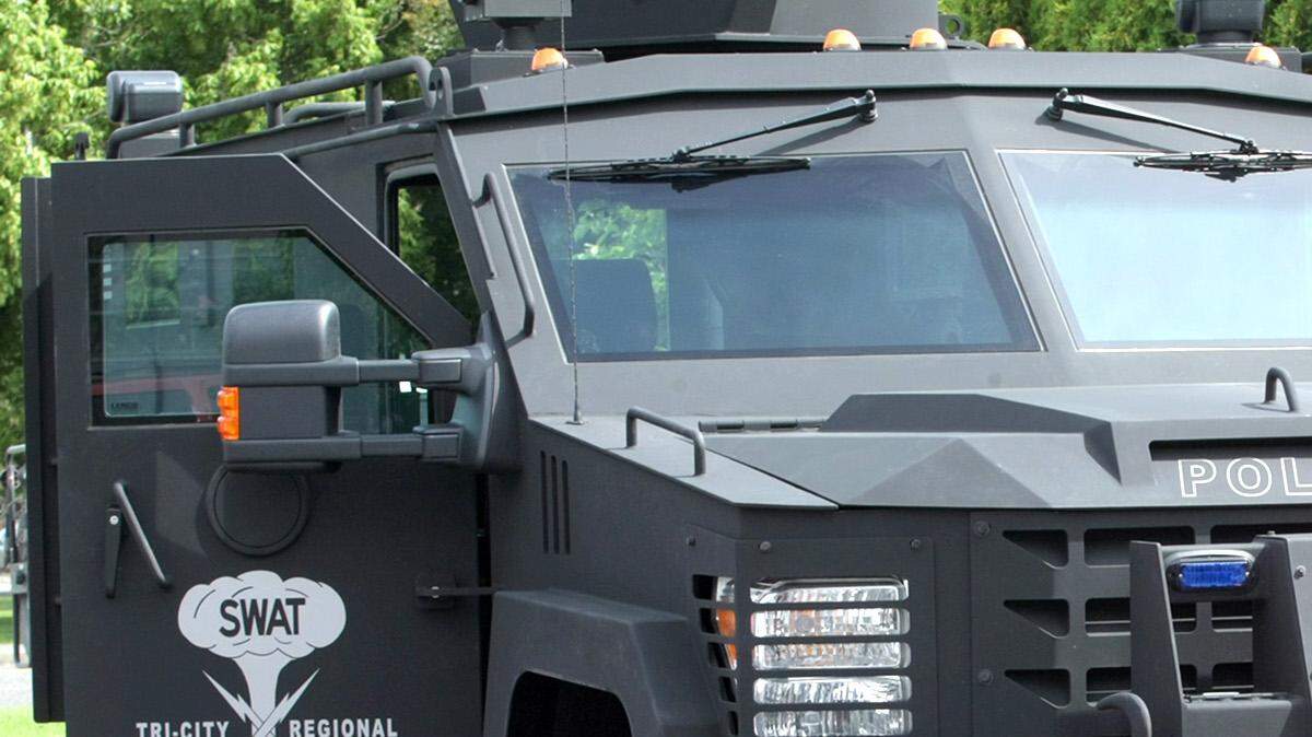The Tri-City Regional SWAT Team's BearCat Armored vehicle.