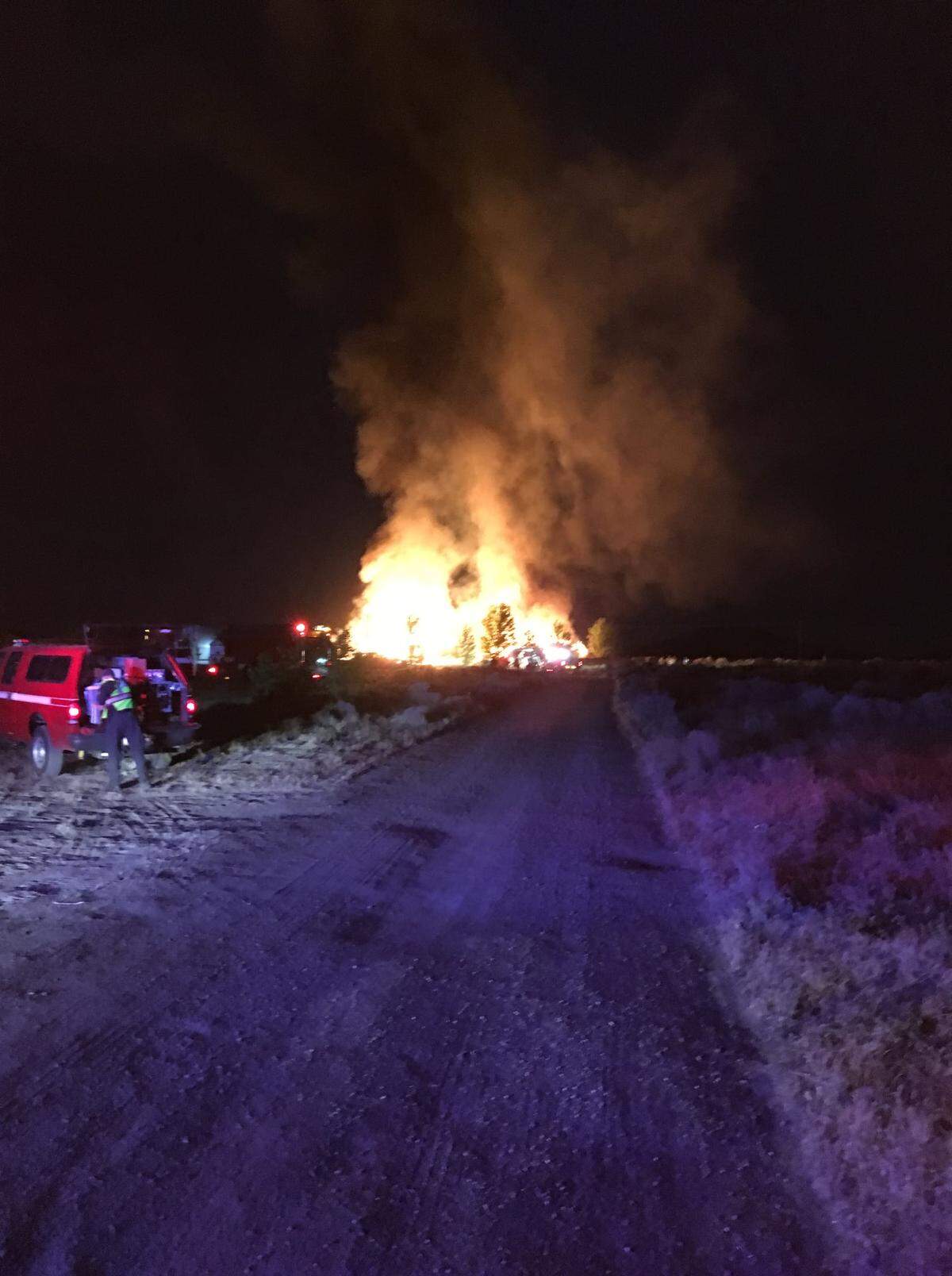 A suspicious fire destroyed a home and shed on Schumacher PR near Benton City Wednesday night.