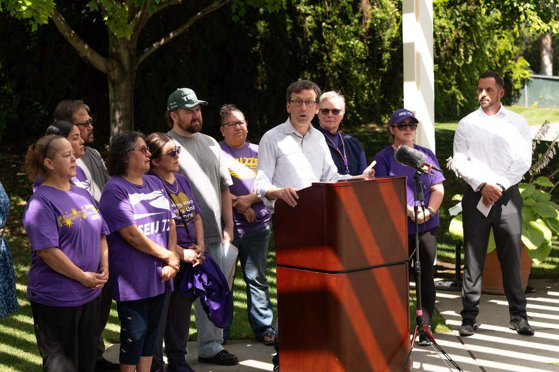 Washington Gov. Bob Ferguson and health care workers and advocates talked about their worries over proposed Medicaid cuts in the One Big Beautiful Bill Act at a Thursday news conference in Kennewick.