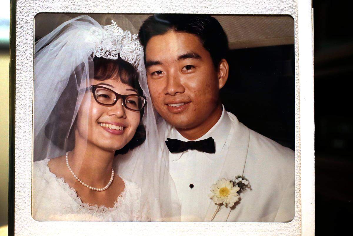 This photo shows Lee Soto and her husband, Gerry, on their wedding day 54 years ago.