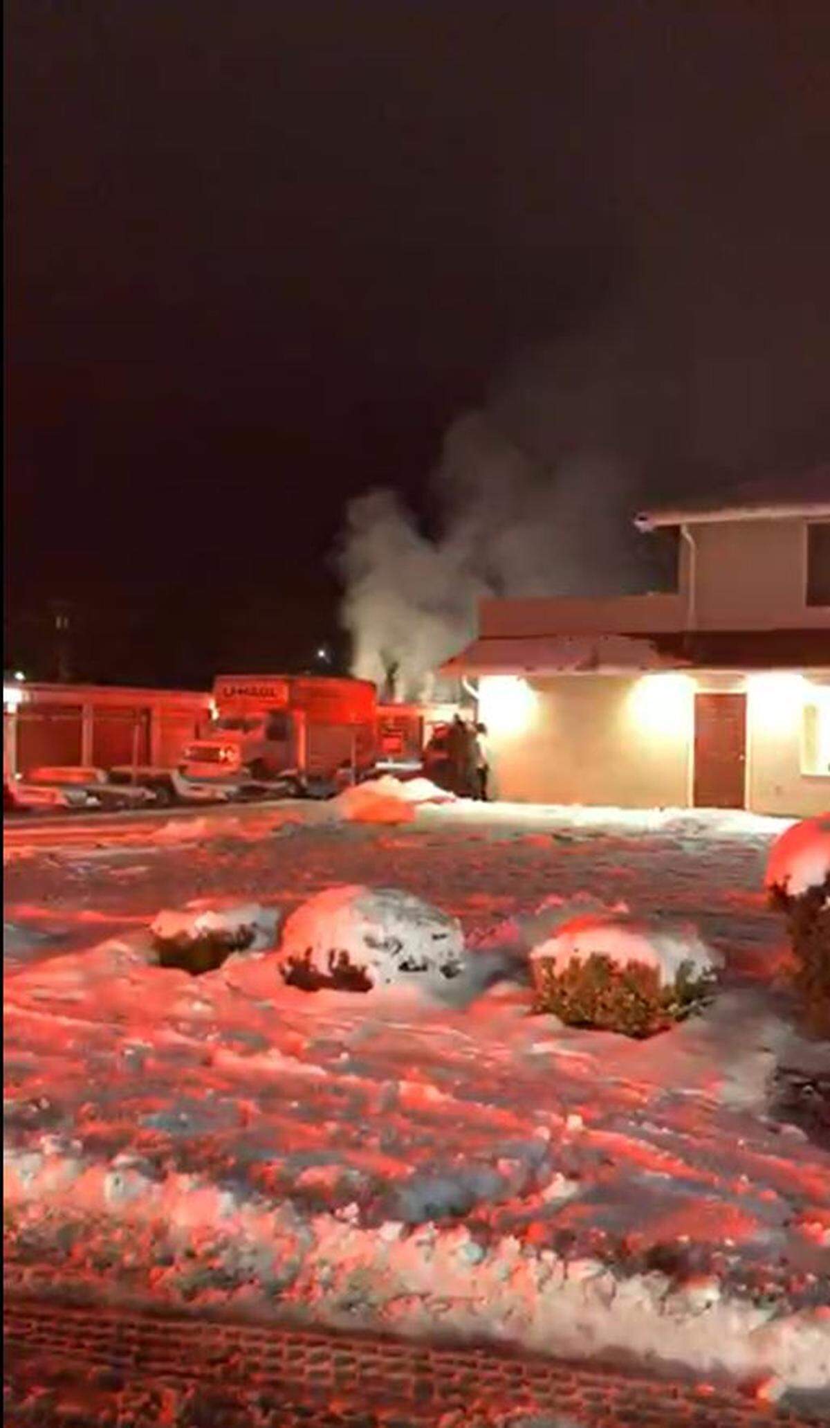 Firefighters worked into the night to battle a blaze at a 28th Avenue storage unite facility.