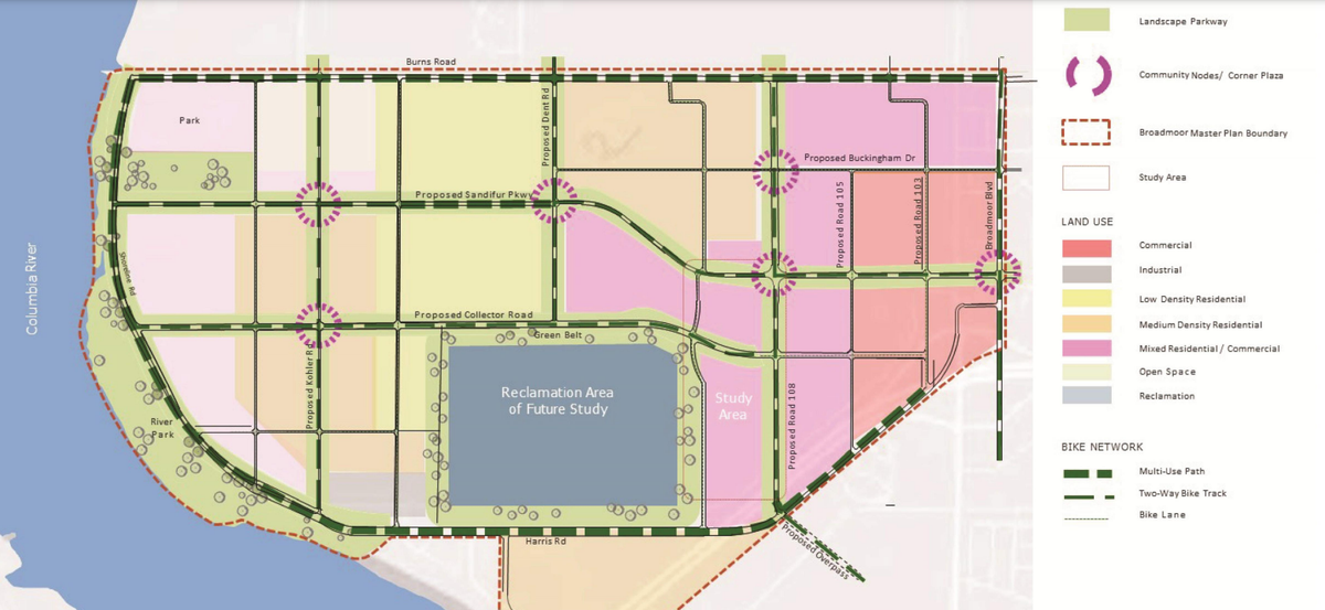 A map of the Broadmoor Development in West Pasco.
