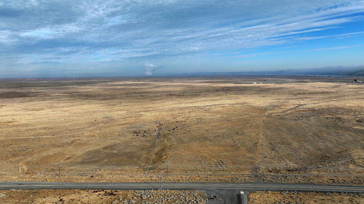Proposed site of a data center is located on land across from the Framatome nuclear fuel manufacturing plant at 2101 Horn Rapids Road in Richland near the Hanford Nuclear site. The data center would be adjacent to the Atlas Agro fertilizer plant.