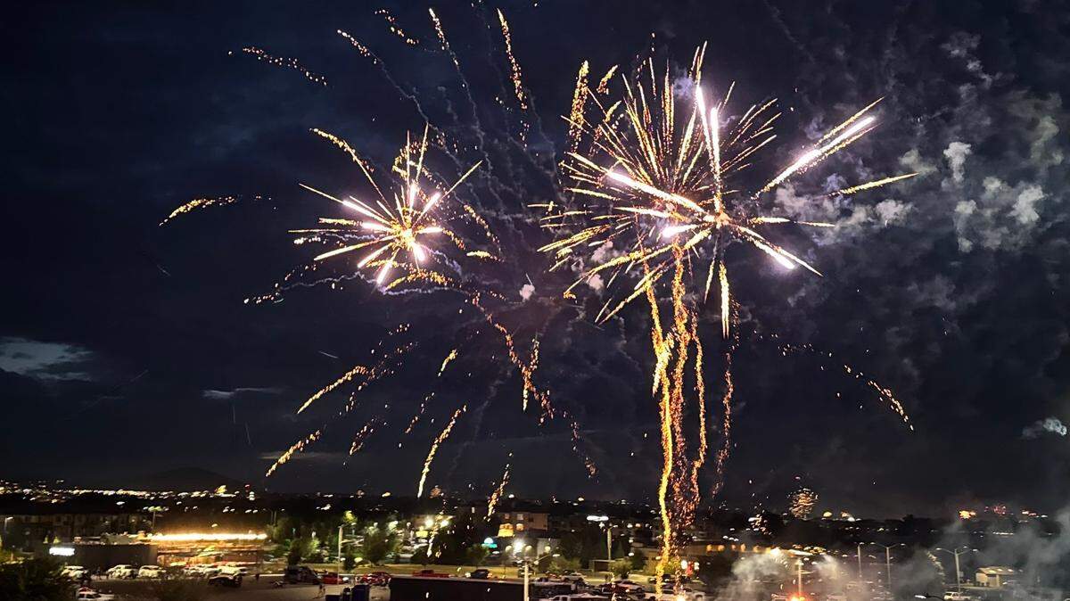Fireworks explode about Columbia Point Marina Park in Richland on July 4.