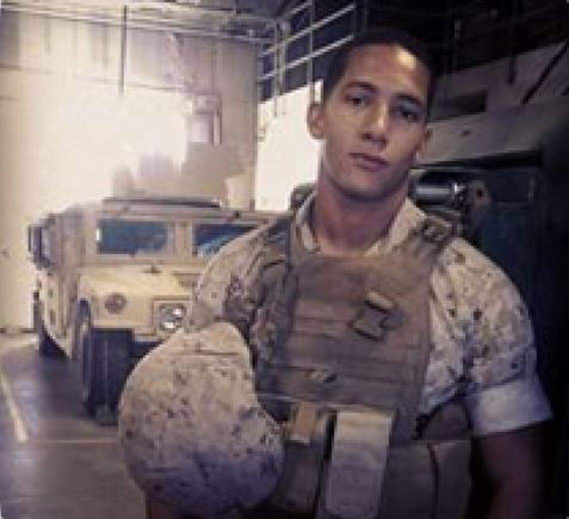 Dante Jones was sent overseas twice during his time in the Marine Corps. He was killed in a confrontation with a Franklin County sheriff’s deputy in 2019.