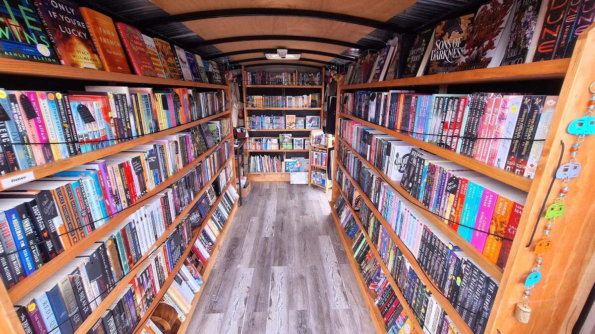 A look inside the Traveling Book Bus, a mobile bookstore based in Yakima, Wash. Owner Anne Zastrow is dedicated to collaborating with businesses across central Washington.
