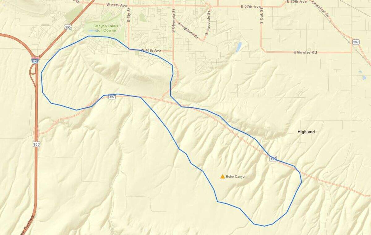 The preliminary outline of the Bofer Canyon fire, according to the Northwest Interagency Coordination Center.