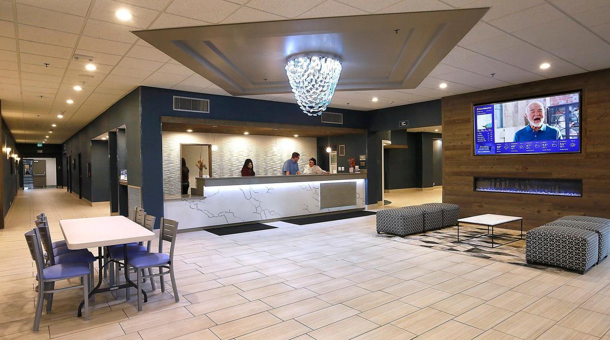 An open and bright lobby provides an elegant first impression for guests checking into the totally renovated Best Western Plus hotel in Richland.