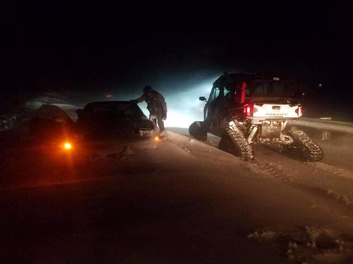 Snow drifted several feet deep in rural Benton County Wednesday night and early Thanksgiving morning, even though the Tri-Cities saw mostly flurries overnight.