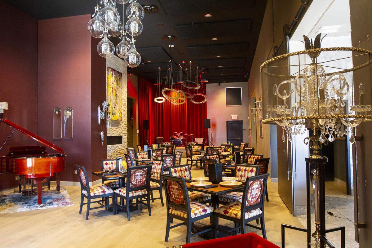 An inside look of the upscale restaurant and event center At Michele’s in Richland.