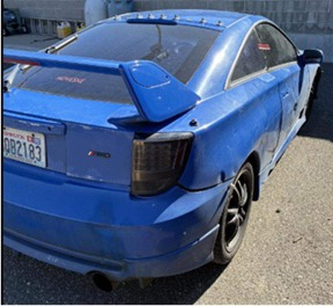 Police shared a photo of the car Otoniel Parraga was believed to be driving.