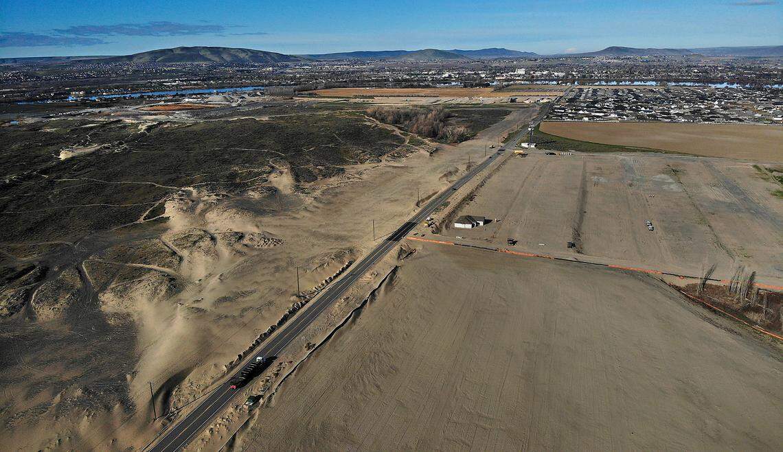 The City of Pasco has completed traffic studies and developers are already submitting paperwork for developing the Broadmoor area in west Pasco. Burns Road just west Broadmoor Boulevard is currently nearly barren but in the future will be developed with about 7,000 homes and up to 750,000 square-feet of retail space.