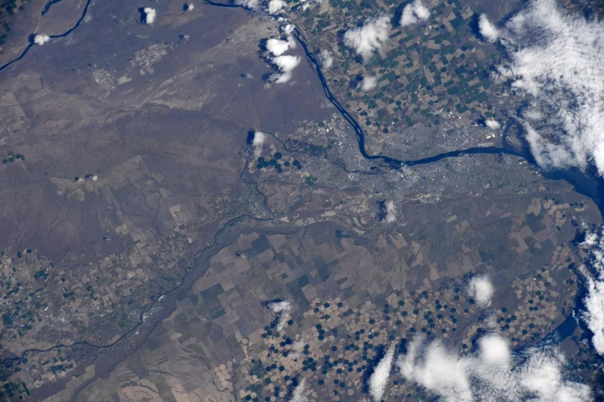 Richland astronaut Kayla Barron snapped this photo of the Tri-Cities from the International Space Station.
