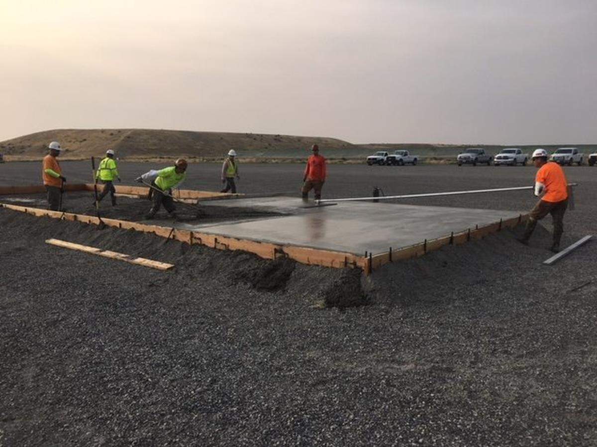 Preparations are underway in central Hanford to place a mobile plant to make batches of grout for stabilizing a tunnel holding 28 rail cars loaded with radioactively contaminated equipment. The Department of Energy needs state approval to begin filling the tunnel.