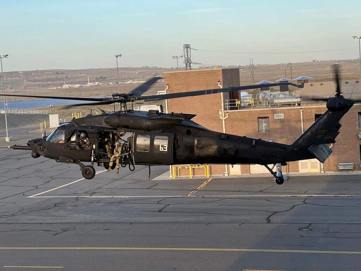 The HAMMER training center was used by the U.S. Army for MH-60 Blackhawk Helicopter night training last year. Soldiers used HAMMER to create the look of a city requiring the use of night vision goggles during hovering, takeoffs and landings.