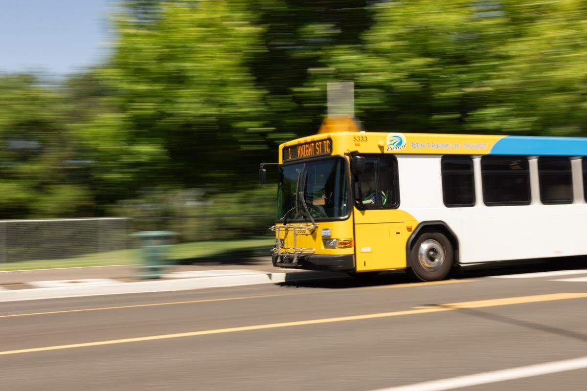 A Ben Franklin Transit bus.