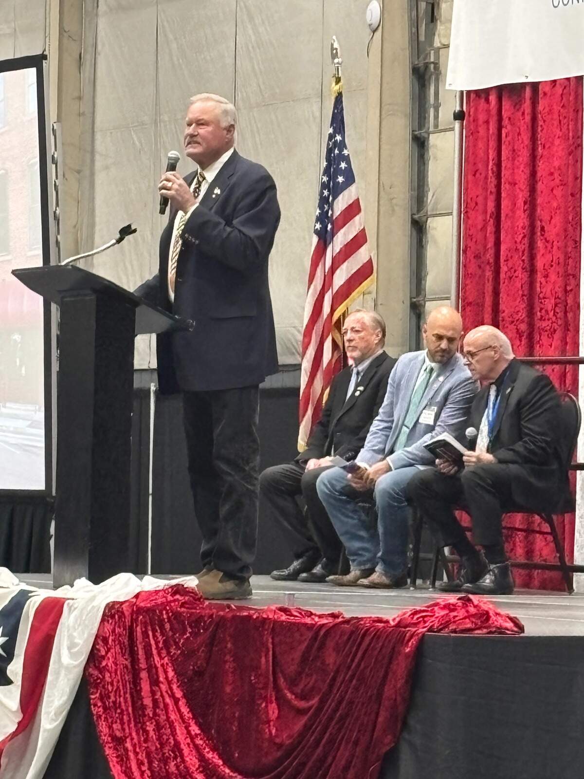 Franklin County Commissioner Clint Didier speaks at the Rural Prosperity Summit with the USDA.