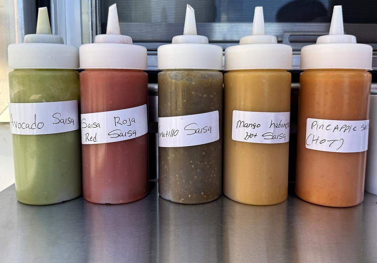 La Bahia features signature and house-made salsas to top their unique menu items.