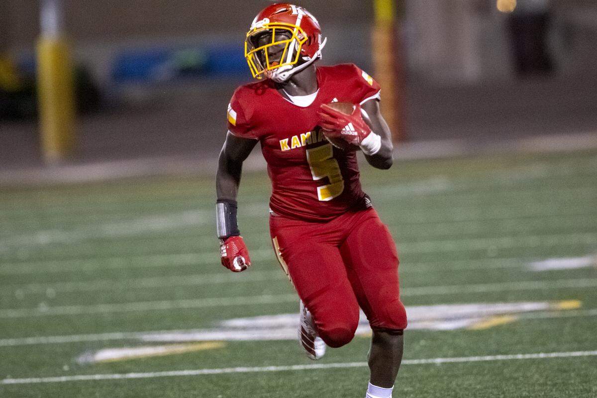 Kamiakin’s running back Tuna Altahir in 2021.