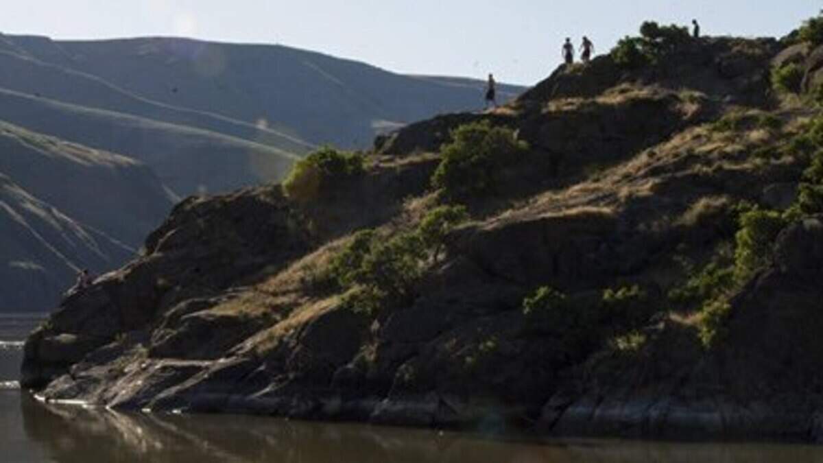 Granite Point, also known as "the cliffs" on the Snake River, is a popular warm weather hangout for college students.