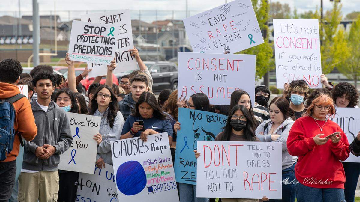 About 130 students at Chiawana High School staged a walkout to bring awareness to sexual assault and a need for education in the Pasco School District.