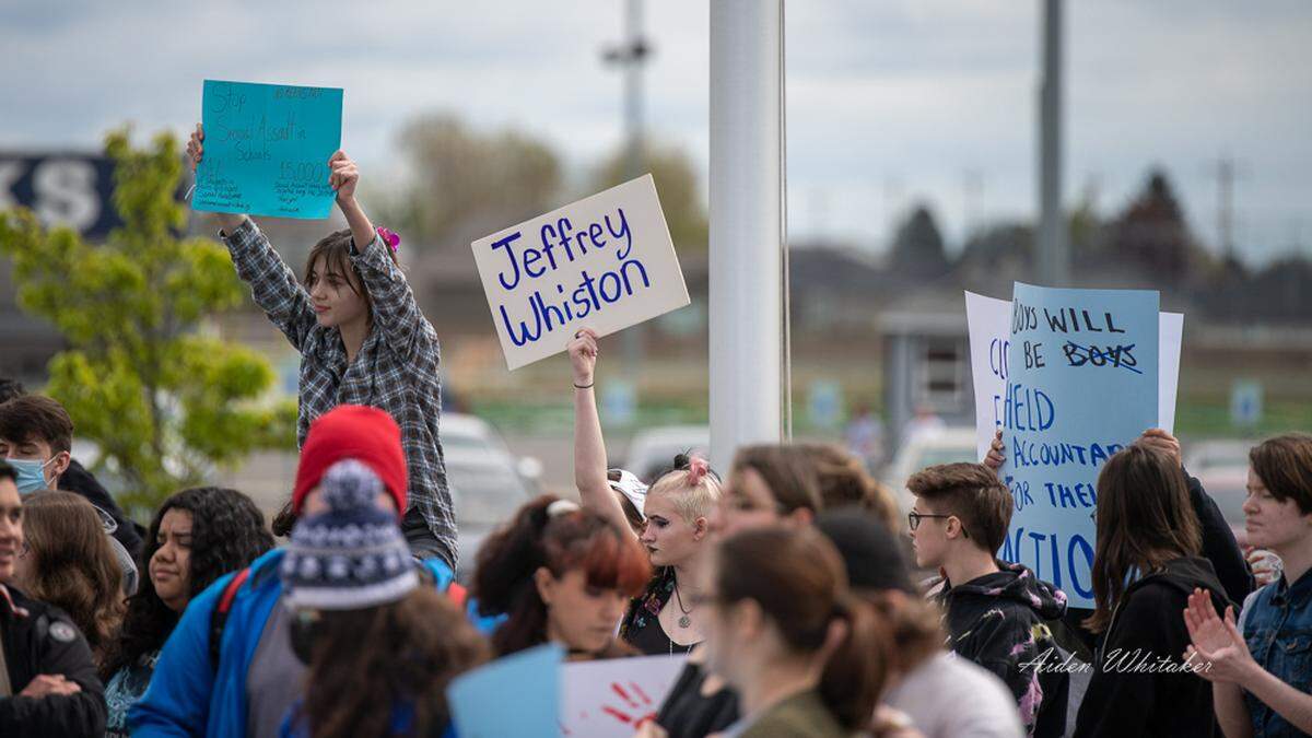 About 130 students at Chiawana High School staged a walkout to bring awareness to sexual assault and a need for education in the Pasco School District.