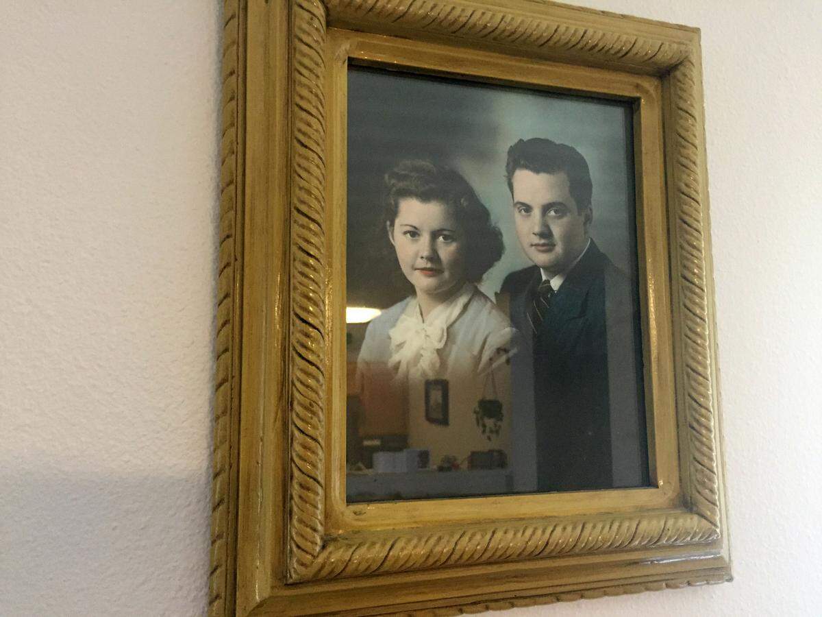 Margie and Norvin on their wedding day 75 years ago, Sept. 1, 1944.