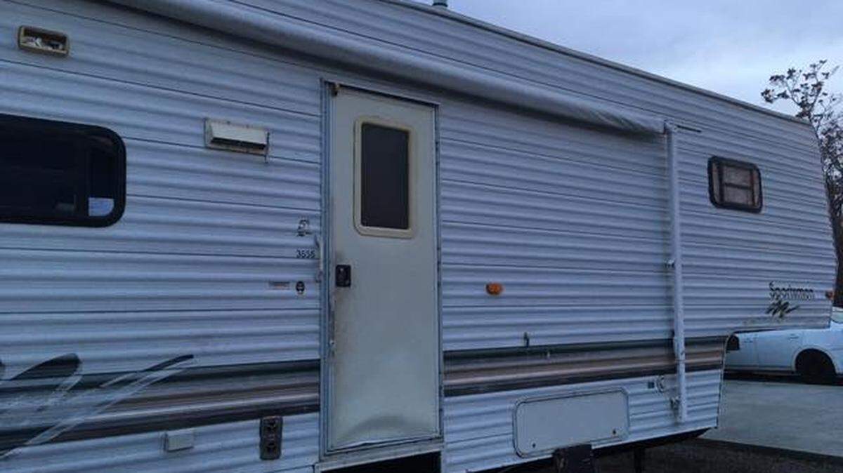 Police had to pull out a man who hid inside of a sofa at this trailer in Kennewick.