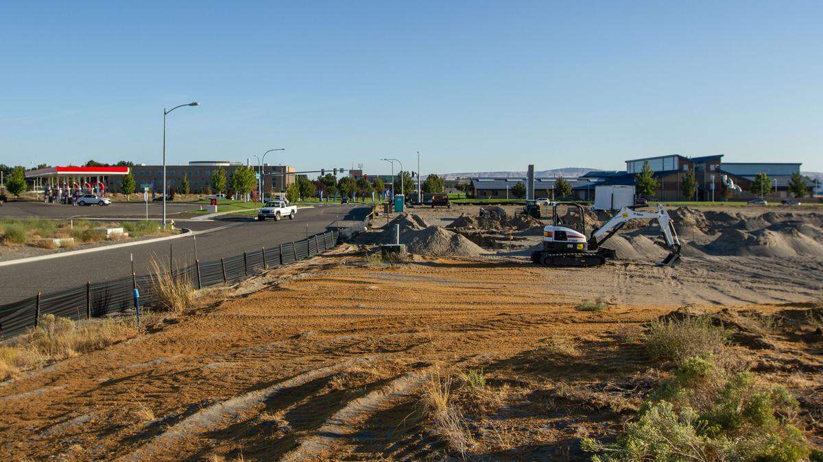 A $1.6 million two-story business center is being built near the Tri-Cities Airport in Pasco.