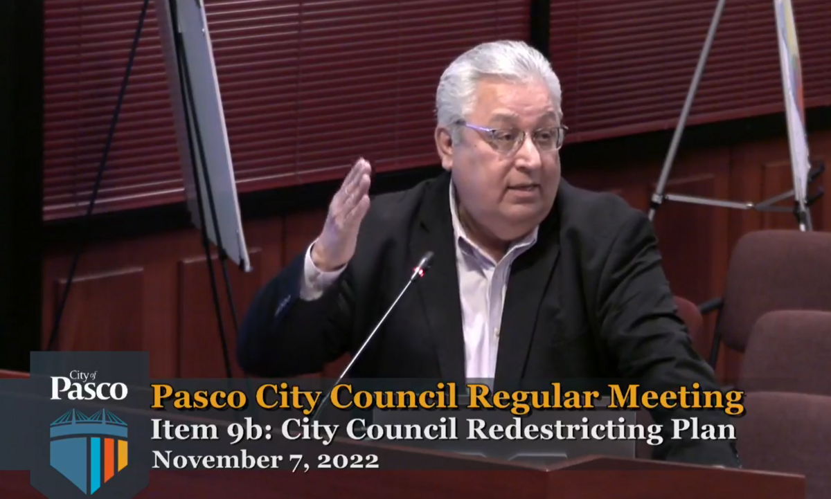David Cortinas, publisher of La Voz and president of the Tri-Cities Latin Business Association, casts doubt on Pasco’s new redistricting map passing a critique from the Washington ACLU.