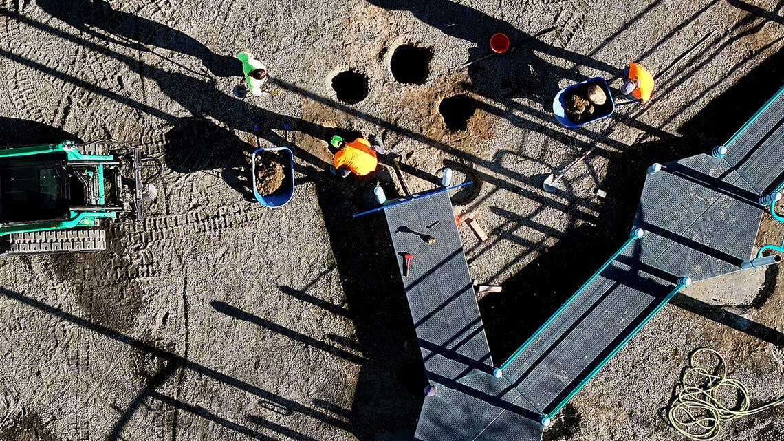 Rocky road for installation of new Tri-Cities playground. New ADA play areas open soon