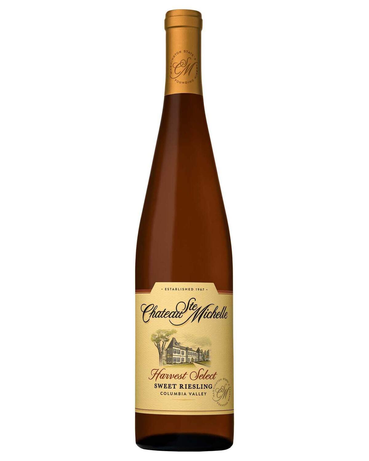 Chateau Ste. Michelle produces several styles of Riesling, and its Harvest Select Sweet Riesling carries slightly less sugar than its late harvest program.