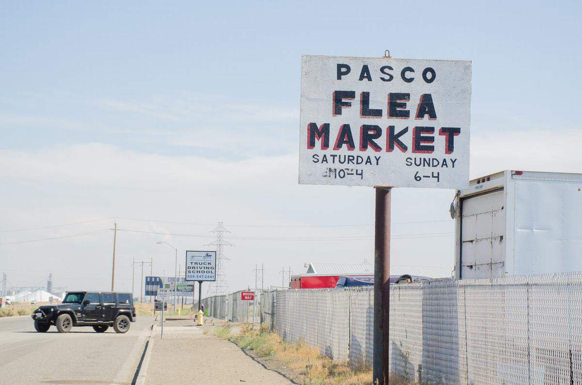 Each weekend, hundreds of vendors gather to sell their wares, second-hand clothing or specialty items.
