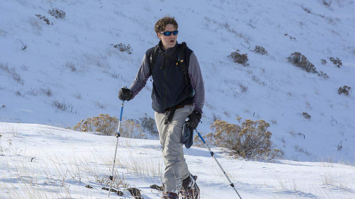 Paul Fraser of Richland hikes around Badger Mountain on Tuesday while the suns was out.